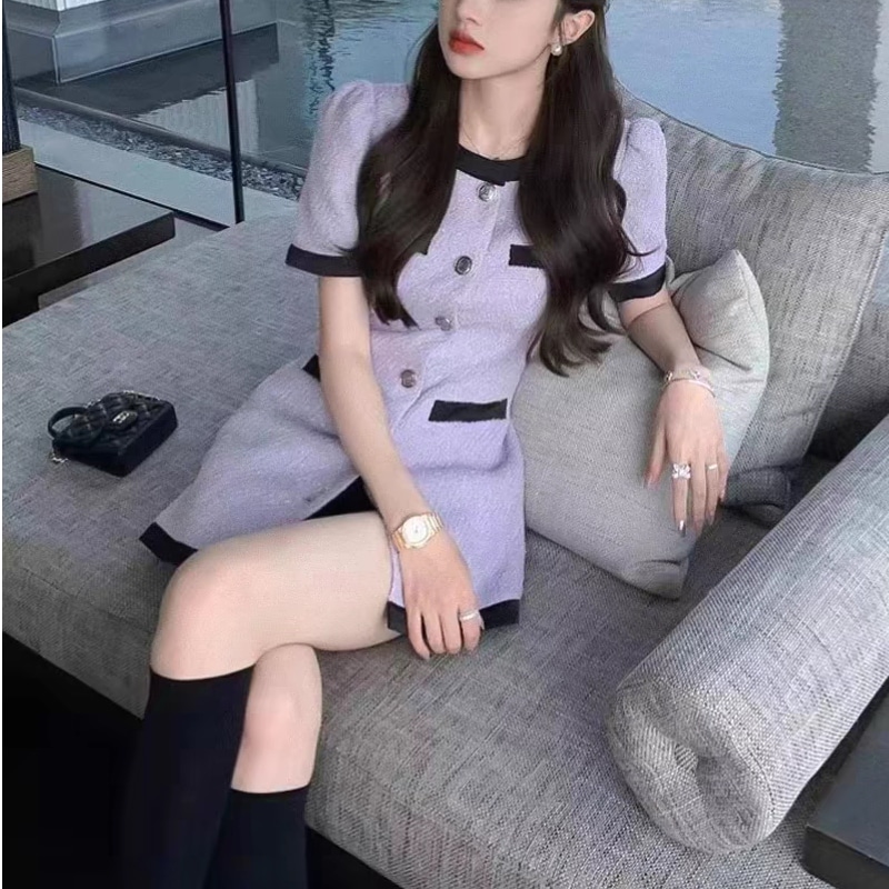 高級感 お嬢様 タイト ショート丈 ワンピース