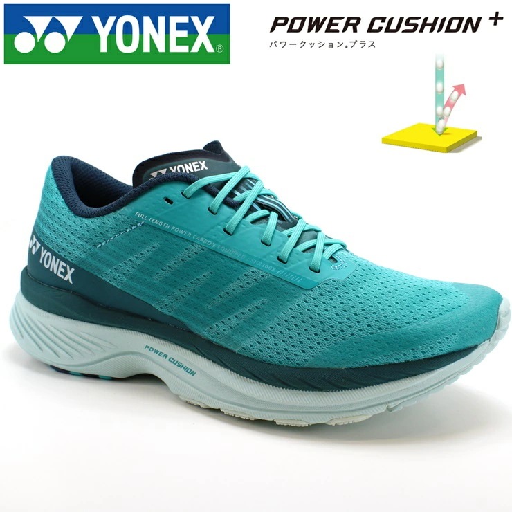 ランニングシューズ レディース セーフラン100Xウィメン SHR100XL エメラルド パワークッション 厚底ランニングシューズ マラソン ジョギング トレーニング 長距離 陸上