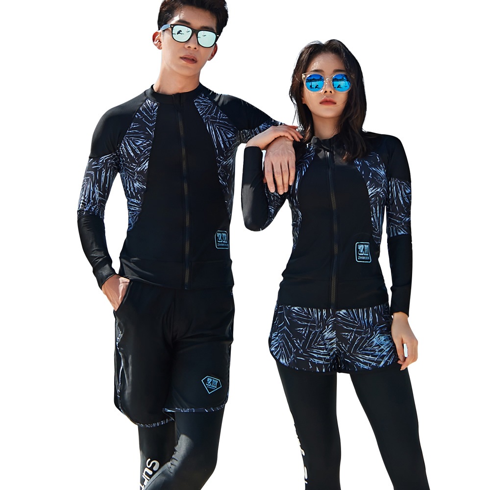 フィットネス水着 水着 ペア カップル レディース メンズ お揃い ラッシュガードzm2003c