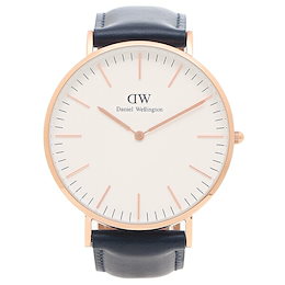 ダニエルウェリントン 時計 Daniel Wellington DW00600121 CLASSIC クラシック 40MM クォーツ レディース/メンズ 腕時計 ウォッチ ネイビー/ホワイト