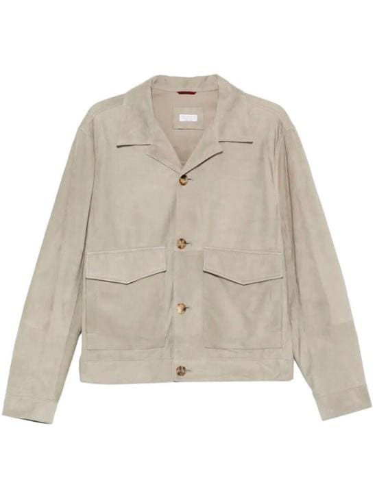 BRUNELLO CUCINELLI Men Leather Jackets MPCFN2064 C8087 KAKI