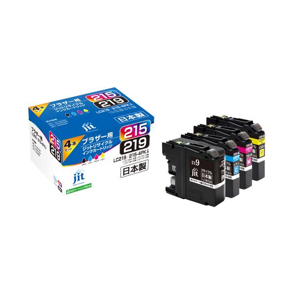 インクカートリッジ ブラザー brother 互換品 LC219/215-4PK 4色パック プリンター コピー機 リサイクル ジット JIT-B2192154P