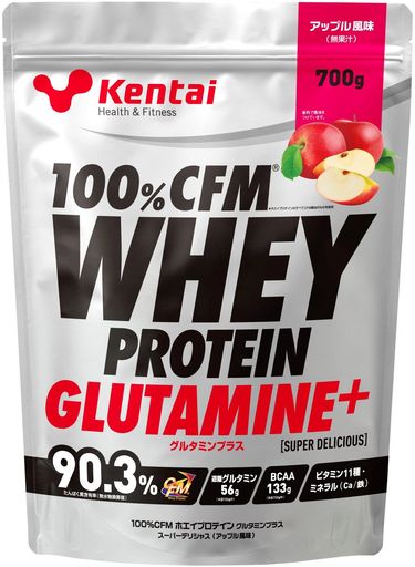 KENTAI 100%CFMホエイプロテイン グルタミン+ アップル風味 700G