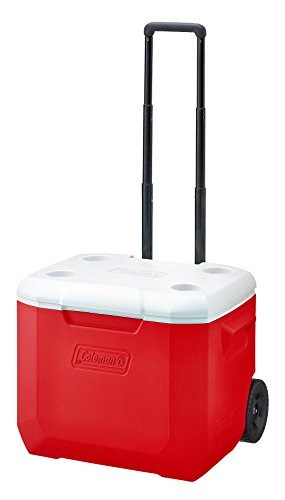 他サイト： コールマン(Coleman) クーラーボックス ホイールクーラー 60QT 容量約56L レッド/ホワイト 2000027864の商品画像