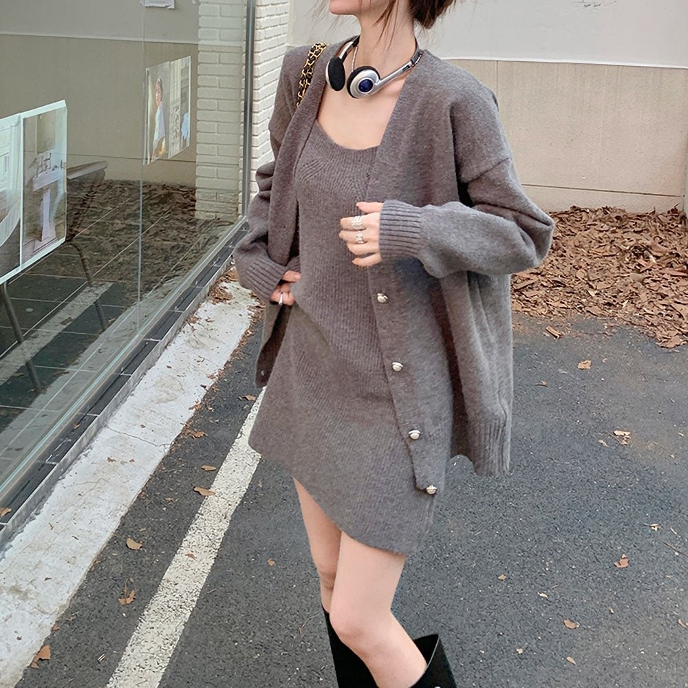 スタイリッシュシンプル セットアップ ❤️ ワンピース 春服 春物