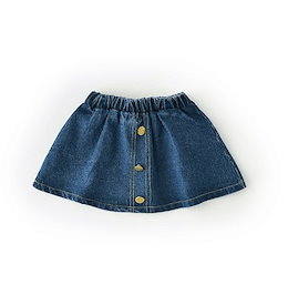キッズ デニムスカート ショーツ ショートスカート デニム 半スカート 子供 女の子 小学生 中学生 ダンス 可愛い おしゃれ
