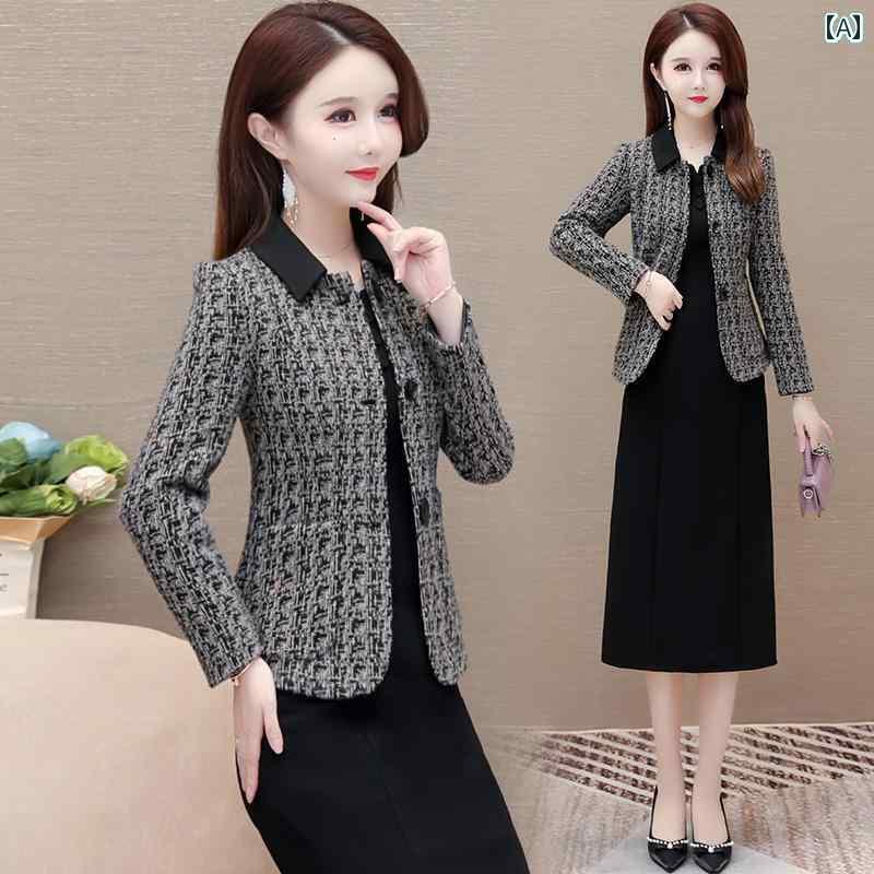 チェック柄 シャツ レディース の チェック 柄 ショート ジャケット 2025 レディース 春秋 韓国 ポロ カラー シングルブレスト カーディガン スリムフィット トップス