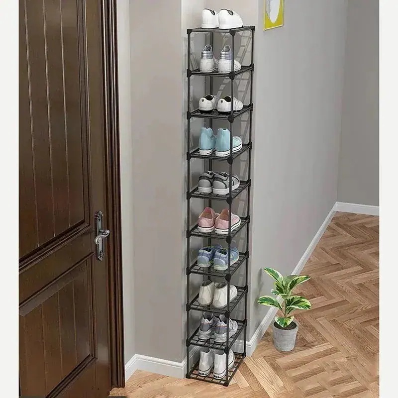 【20点セット】【急速出荷】ドアのシンプルな錬鉄の靴ラック小さな隙間超狭い廊下寮の靴収納コーナーの靴のキャビネット195