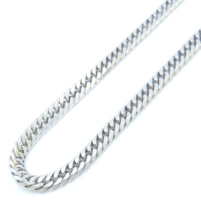 喜平ネックレス Pt850プラチナ 6面 ダブル 50cm 30.3g/76155【中古】