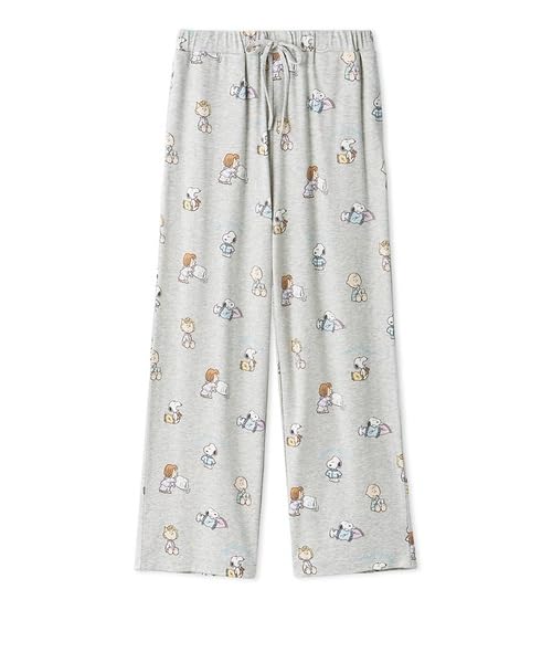 当日発送 【PEANUTS】オリジナルアート 総柄ロングパンツ PWCP255244GRYF