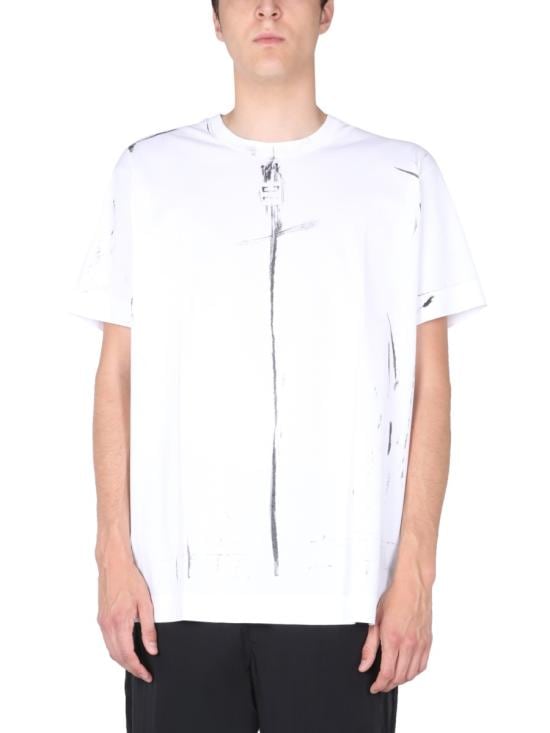 GIVENCHY Men T-Shirts BM712W3Y6B 100 WHITE