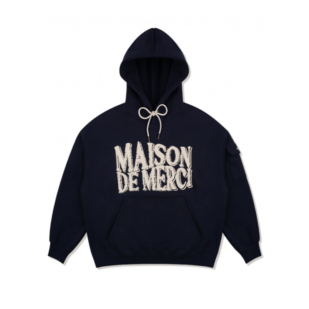 ファビュラスアーカイブユニセックスカーゴポケットディスプレイスロゴパーカーネイビー (FCE1TS102M)