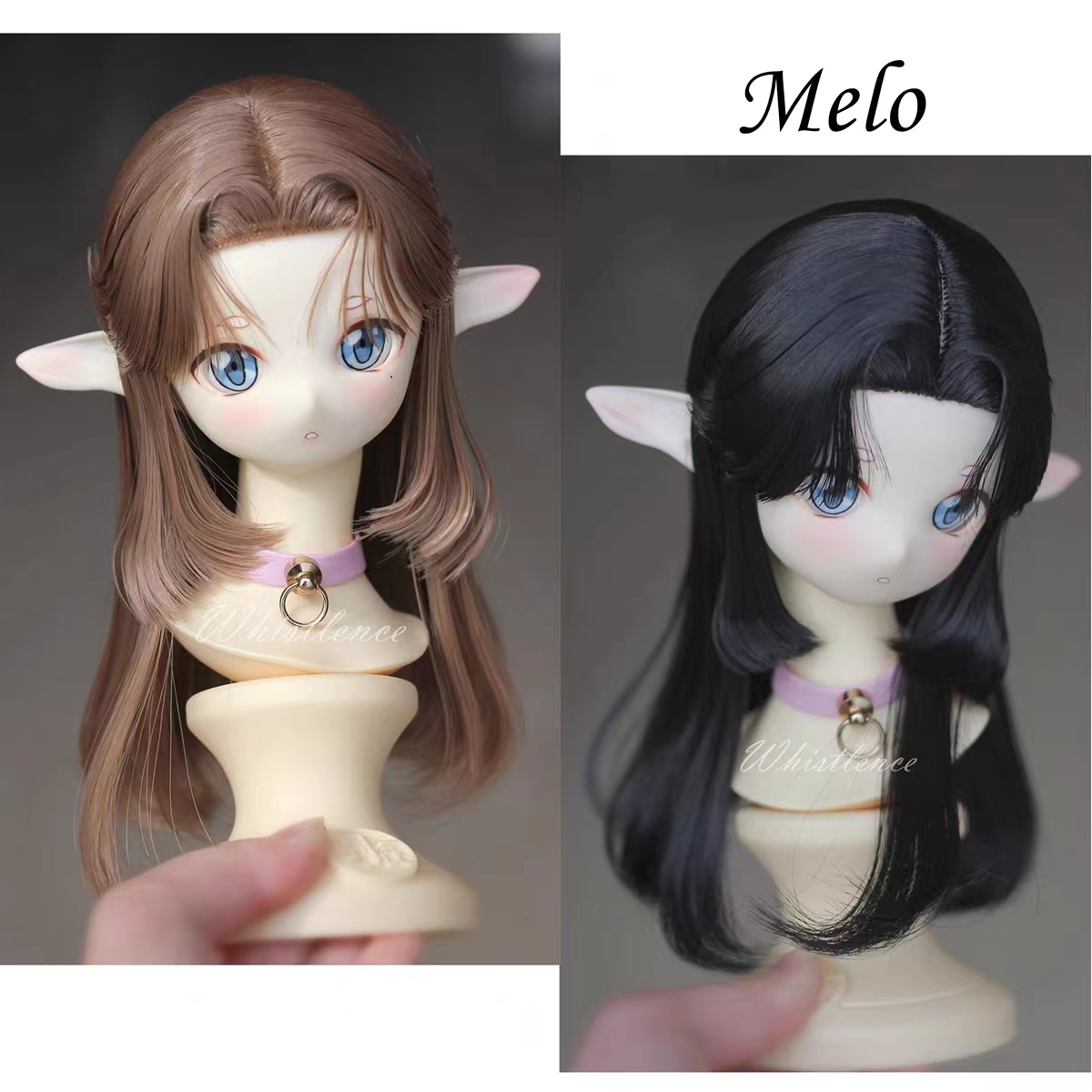 1/3 BJD ドール ウィッグ センターパート スタイルあり ロング 小顔SD/SDサイズ球体関節人形用ウィッグ 手入れ