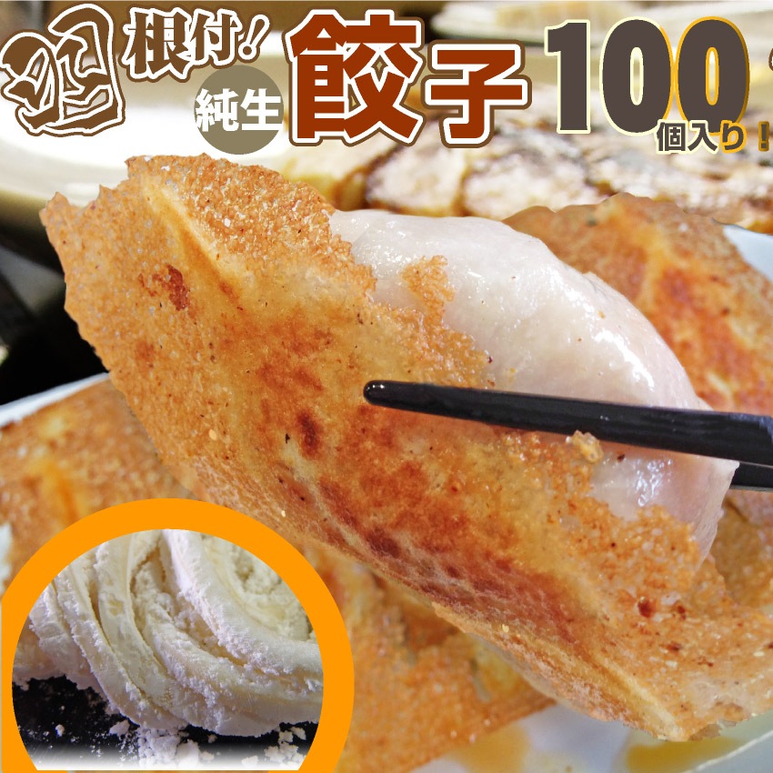 手作り 純生 餃子100個入り 讃岐うどん製法で皮を作りました！ 餃子 ぎょうざ 讃岐うどん 讃岐 香川 ギョウザ