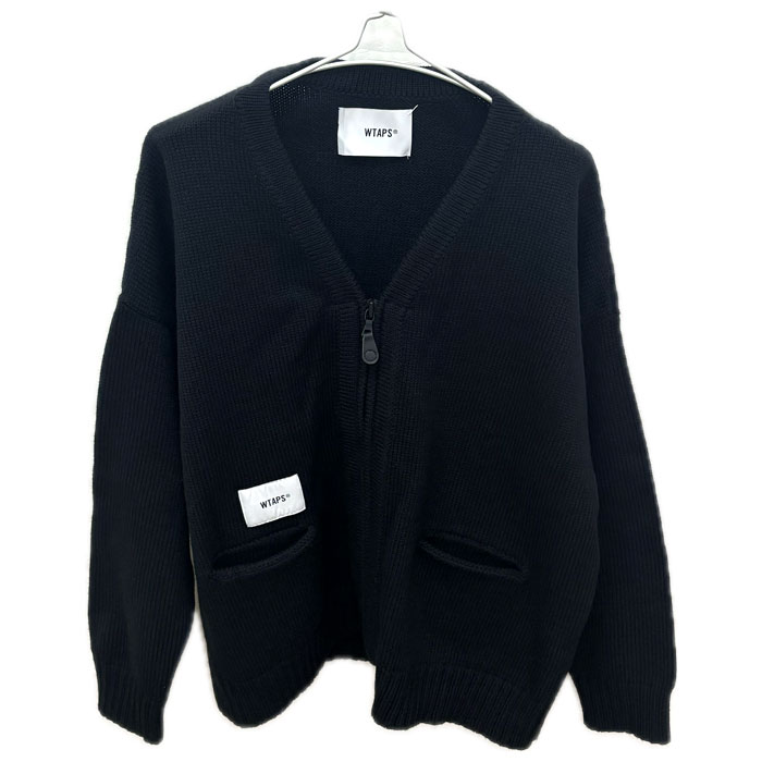 WTAPS ダブルタップス PALMER SWEATER カーディガン ブラック 212MADT-KNM01 03 メンズ 中古 美品