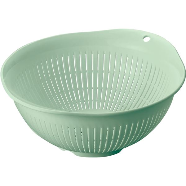 (まとめ) キッチン ざる 調理器具 幅25.5cm グリーン 60個セット 抗菌 銀イオン 深め プラスチック Nポゼ キッチン 台所