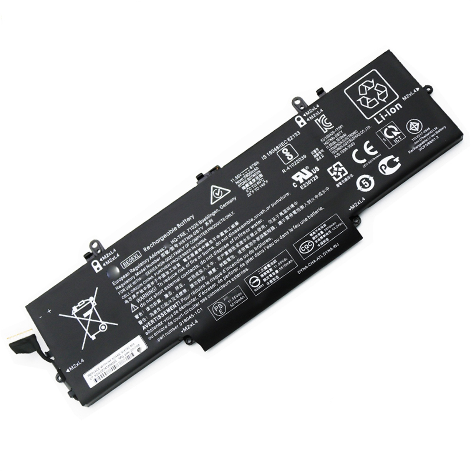 BE06XL 電池・HPノートパソコン互換 67Wh/5510mAh Elitebook 1040 G4 HSN-Q02C BE06X 交換用のバッテリー dc909-A1035