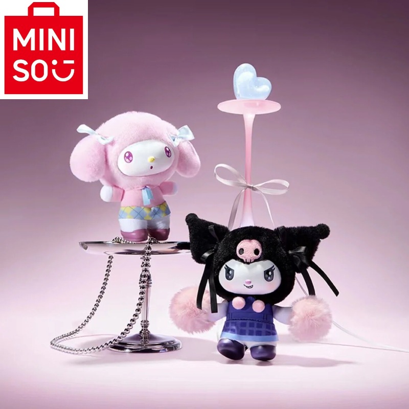 m i n i s o名創優品 サンリオ クロミ マイメロディ ハートかくしレンズシリーズ ビニール製 ぬいぐるみペンダント