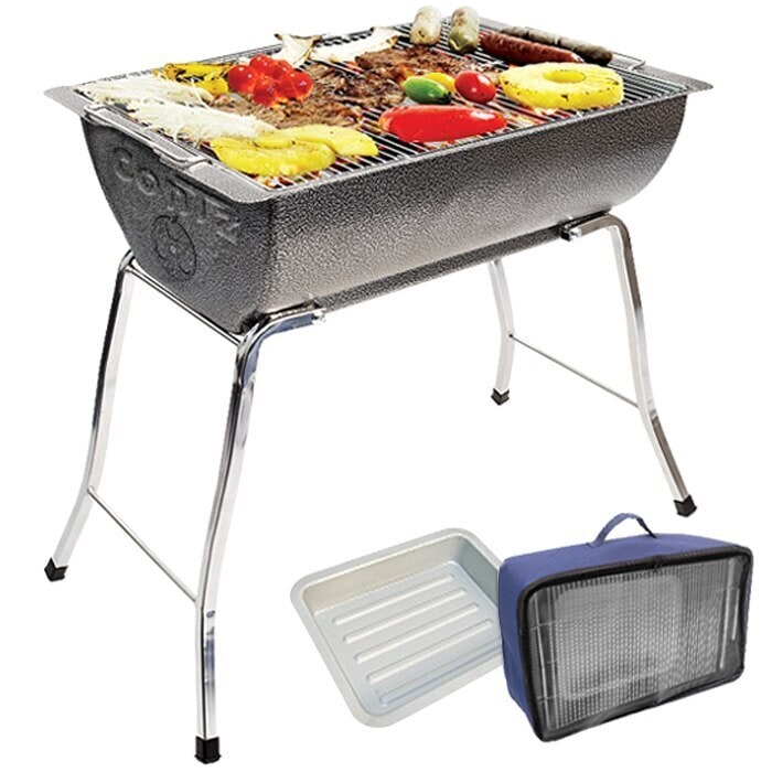 CONTZスタンド型スクエアバーベキューグリル(3 - 4人用)