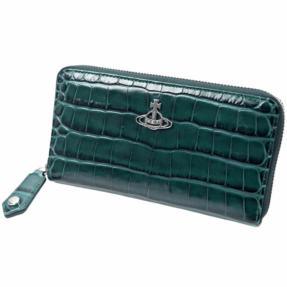 ヴィヴィアンウエストウッド 長財布 ラウンドファスナー グリーン Vivienne Westwood S53020079-L0039-M401