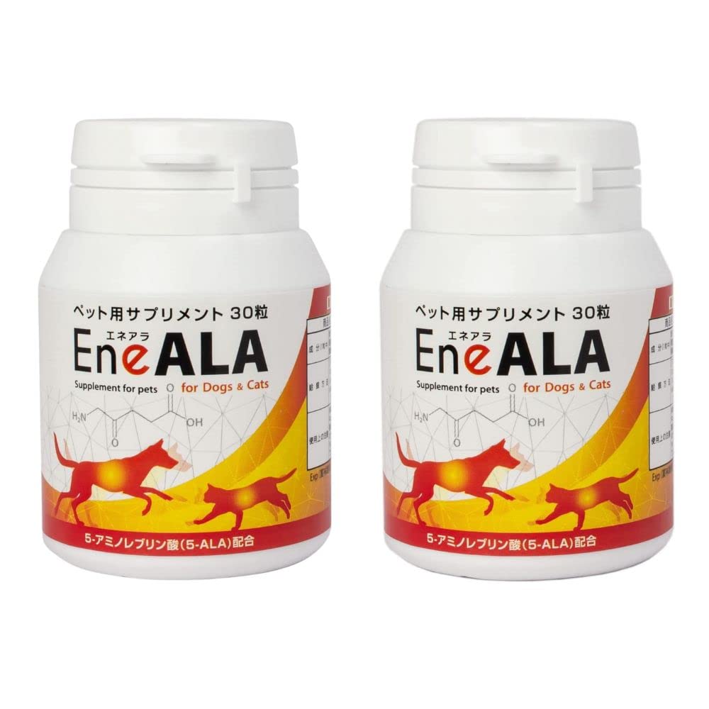 【全国送料無料】 【2個セット】EneALA エネアラ ペット用サプリメント 犬猫用 30粒