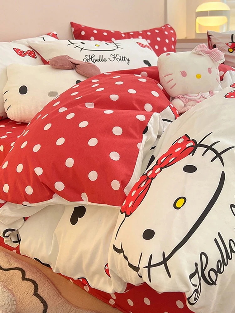 ケイティ Kt 猫ベッド 4 点セット コットン ハロー 子供と女の子用 3 点セット