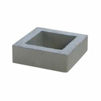 マツモト産業 瓦製品 いぶしブロック150（溝無しタイプ） 150x50mm 2個