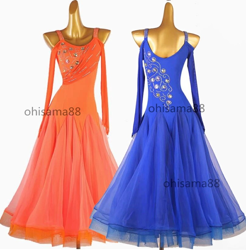 モダンドレス ダンドレス 着痩せ 社交ダンス衣装 ヴィーナス 高品質 大きい裾 モダン衣装 可愛い 社交ダンスドレス レディース 練習着 団体ウエア ワルツ 競技用のドレス スタンダードドレス 試合