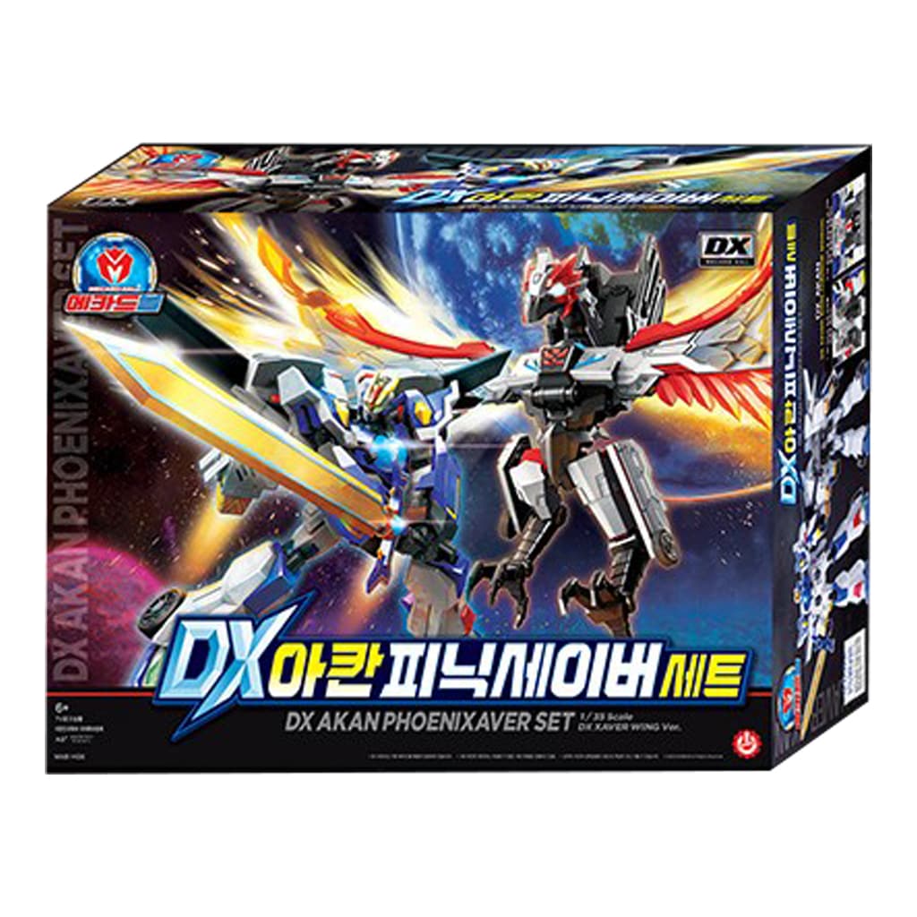 メカドボールDX アカン＆フェニックスセイバー 変形ロボットセット韓国キャラクターおもちゃ 子供向けプレゼント ロボット変形 6歳以上 韓国アニメ正規品