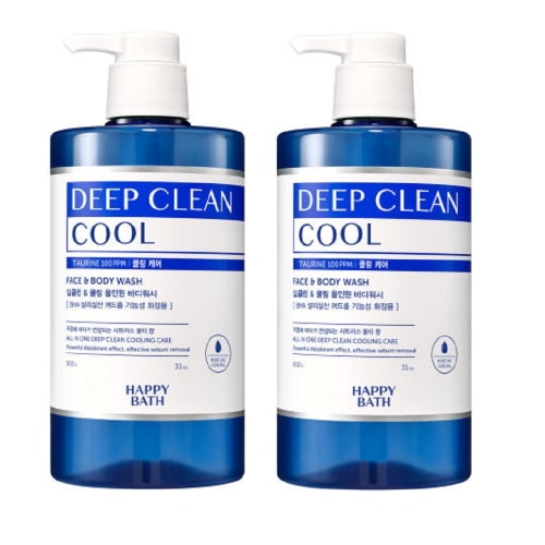 ハッピーバスディープクリーンオールインワン背中ボディウォッシュタウリンクーリング900g 2口