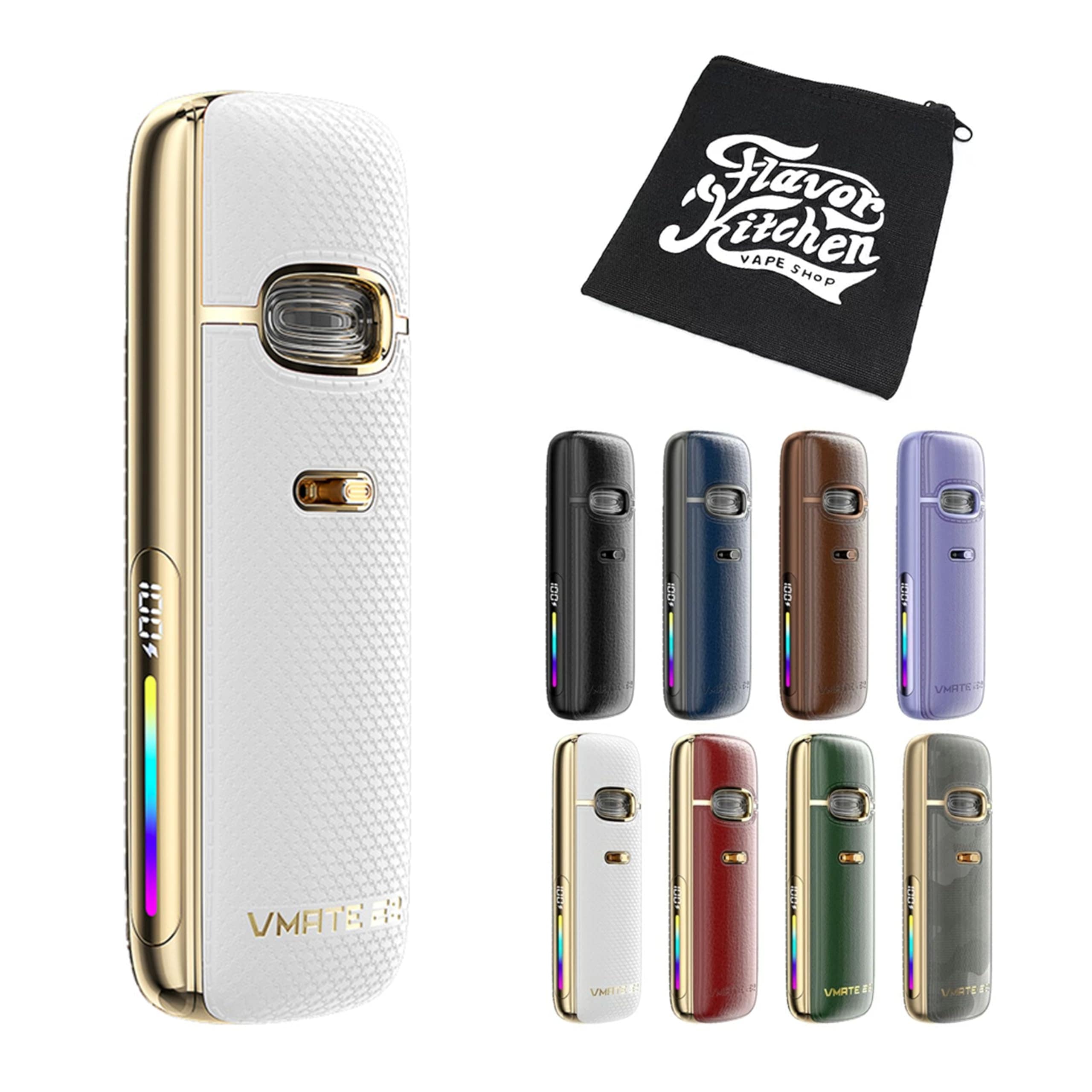 【キャップ付き!】 VOOPOO VMATE E2 ブープー ブイメート イー２ 3Xアップグレードカートリッジ/電子タバコスターター VAPE (Seashell White)