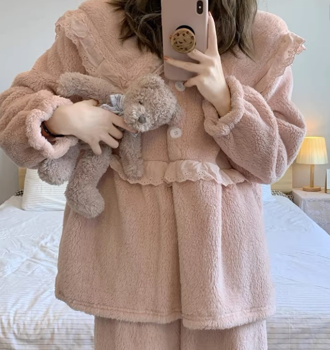 ルームウェア パジャマ デート モテアイテム 長袖 モコモコ ふわふわ 可愛い きれいめ 上品 おしゃれ かっこいい 可愛い ラブリー キュート ガーリー クール モード系 セクシー 6,083円