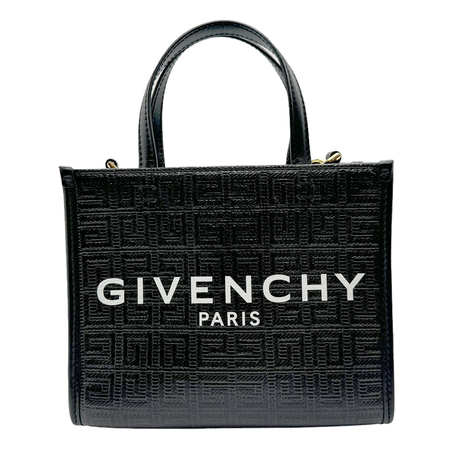 ジバンシィ GIVENCHY ハンドバッグ 斜め掛けショルダーバッグ PVC/レザー ブラック ゴールド レディース z2200ハンドバッグ