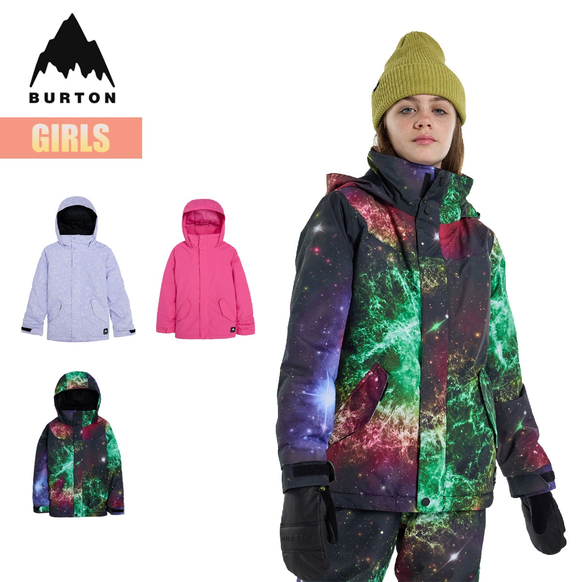 スノーボードウェア キッズ ジャケット 23-24 ガールズ エロディ W24JP-130451 Girls Elodie Jacket 2レイヤー スノーボードジャケット スノーウェア 子供