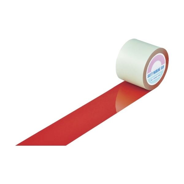 日本緑十字社 ガードテープ（ラインテープ） 赤 100mm幅x100m 屋内用 148134 1巻