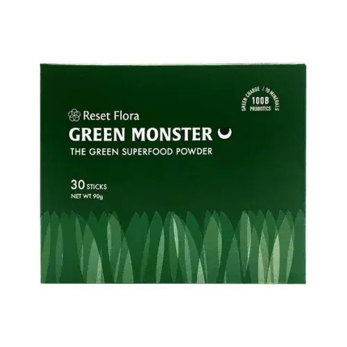 [国内正規品]リセットフローラ グリーンモンスター 30包入 GREEN MONSTER リセフロ 特許取得 乳酸菌 ミネラル 生搾り酵素 青汁パウダー 13種 FK-23 LFK TNｰ3 大麦若葉