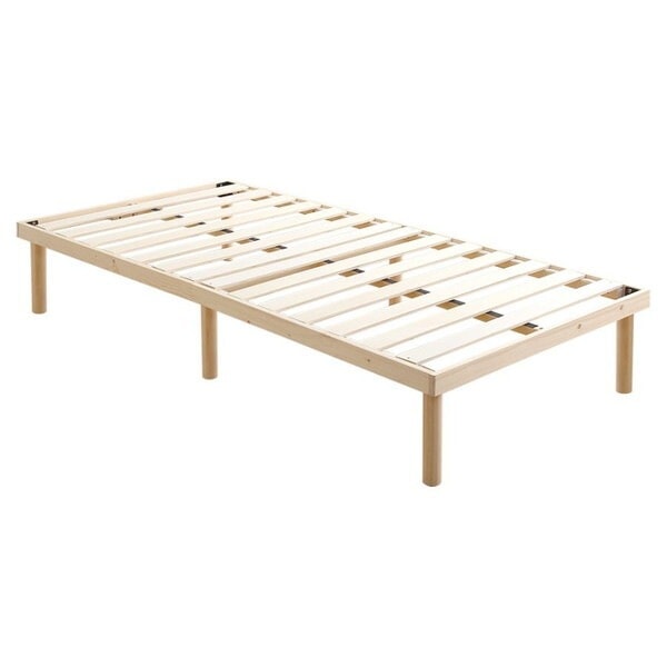 ホームテイスト ASP-02S パイン材高さ2段階調整脚付きすのこベッド(シングル) ナチュラル メーカー直送