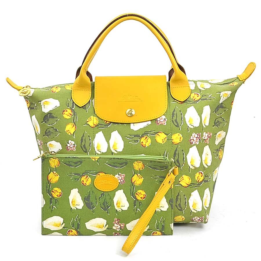 ロンシャン Longchamp ハンドバッグ キャンバス/レザー マルチカラー レディース h31851k