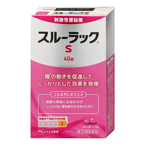 日本産】 スルーラックS 40錠 エスエス製薬 4987300056202 アウトレット品 パッケージつぶれの為お安くしています
