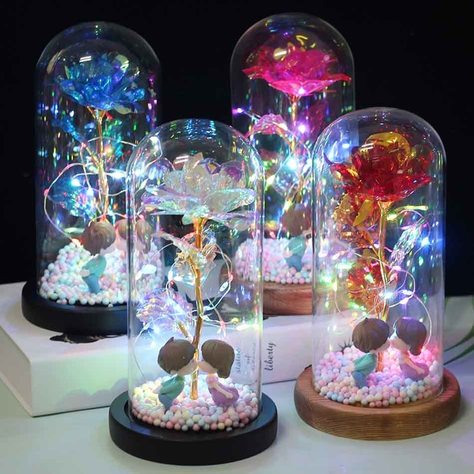 美女と野獣のようにする人工の永遠のバラ,偽の花,誕生日,結婚式,記念日のために