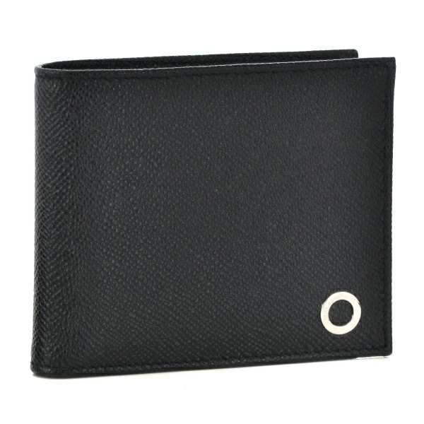 BVLGARI 280287 ブルガリ ブルガリブルガリ マン 二折財布小銭入付 グレインカーフレザー ブラック/ブルー/シルバー