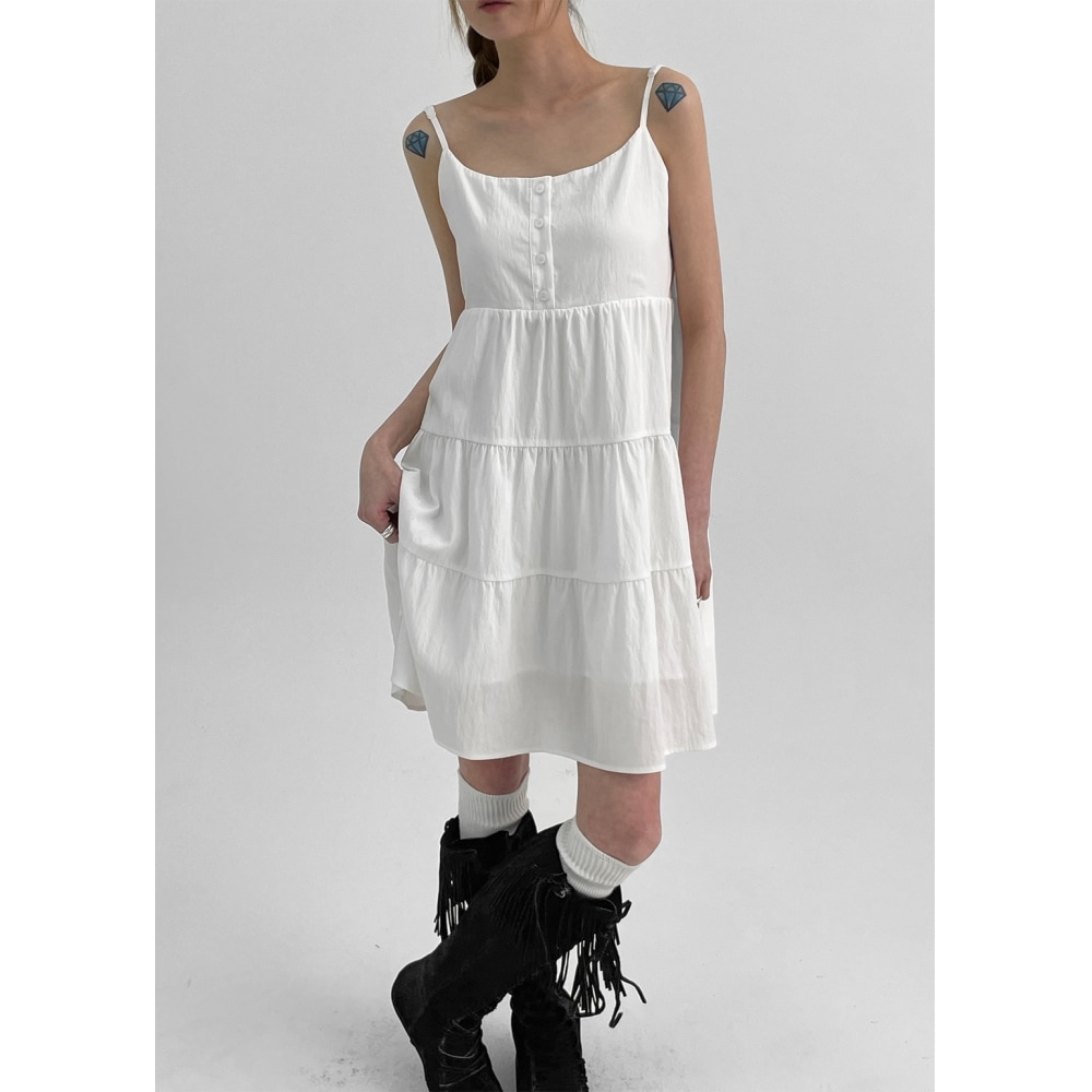 ブラックアップ [MADE] フロ ミニ ノースリーブ ワンピース