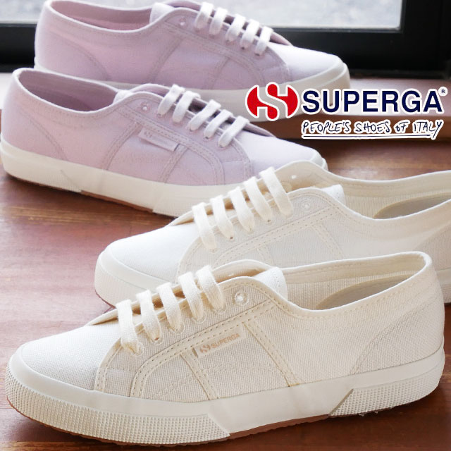 スペルガ SUPERGA メンズ スニーカー 2750 オーガニックキャンバス ナチュラルダイ ホワイト マジェンタ キャンバススニーカー カジュアルシューズ ローカット 紐靴 S2111KW A0A