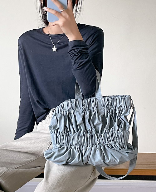 story. リュック　バックパック Qoo10 story bag A927 スクエア ジッパー ミディアム