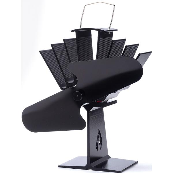 ストーブファン 送風 扇風機 空気循環 暖房効率アップ 薪ストーブ用 暖炉 2枚羽根 おしゃれ 自動 回転 電力不要 電気代不要 電池不要 エコ