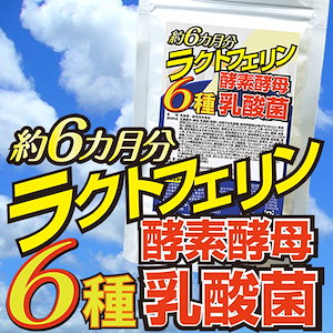 ラクトフェリン酵素酵母6種乳酸菌360粒約6か月分　燃えにくいと感じている人や毎日のすっきりが欲しいダイエッターに