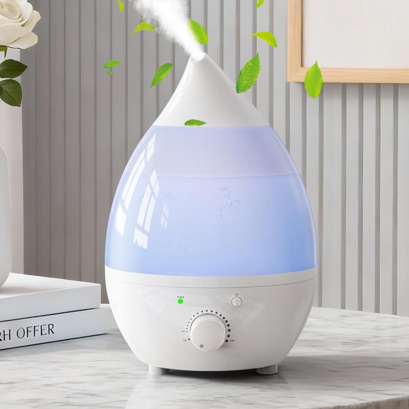 【限定】加湿器 小型 卓上 超音波式加湿機 アロマ対応 LEDライト お手入れしやすい 静音 省エネ コンパクト 空焚き防止 乾燥防止 肌荒れ対策 花粉症対策 家庭/寝室/美容院/オフィス/リビング/