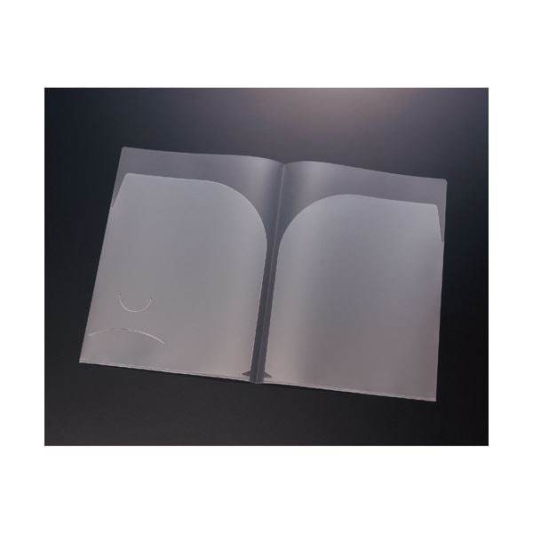 （まとめ）G-Aim クリアホルダーダブルポケット A4（見開きA3） YF-530 1パック（10枚） 10セット