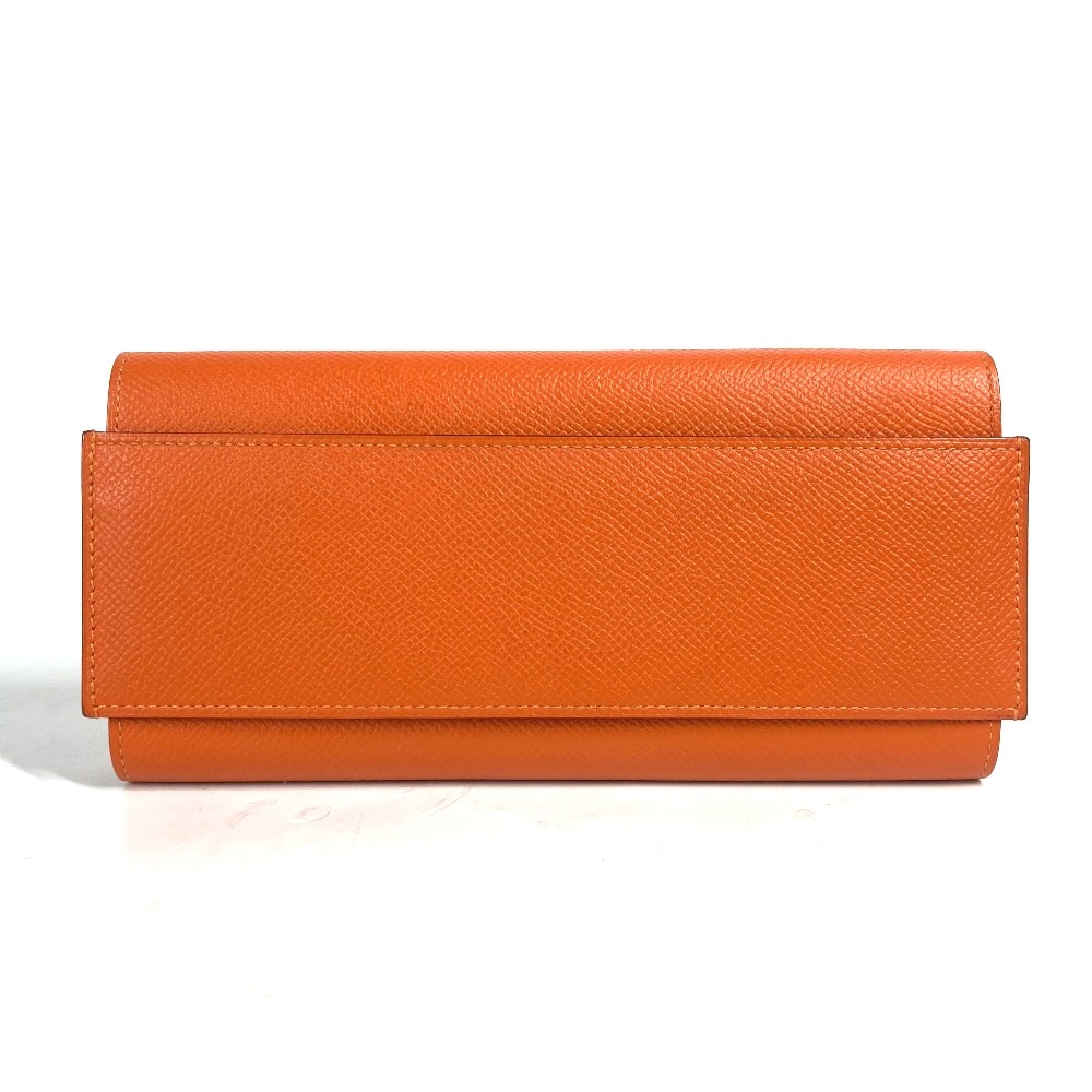 長財布 パッサンロング ロングウォレット フラップ エプソン オレンジ