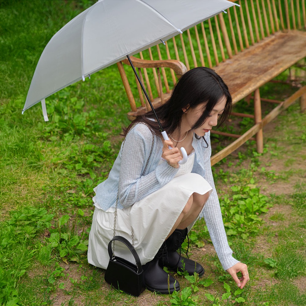 ボメリンシースルーオープンネックゴルジニットカーディガン